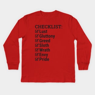 Checklist Kids Long Sleeve T-Shirt